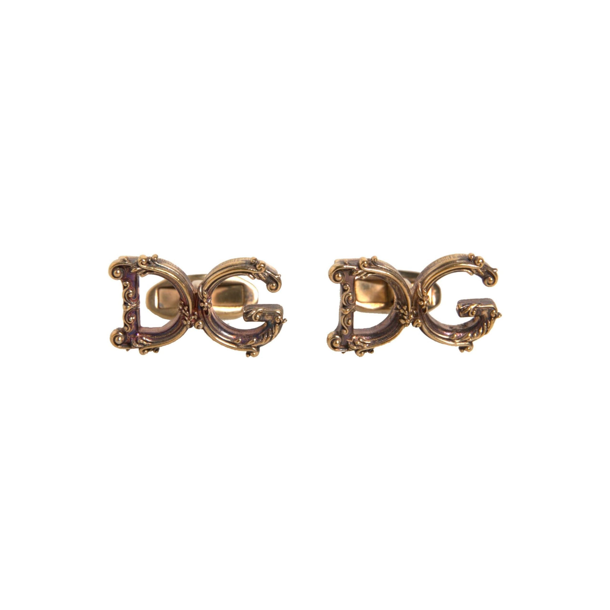 Dolce & Gabbana Gold Tone 925 Sterling Silver Cufflink