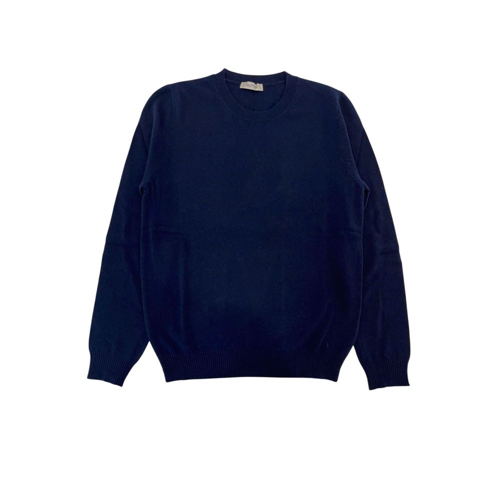 Valentino Blue Virgin Wool Sweater for Elevated Wardrobe
