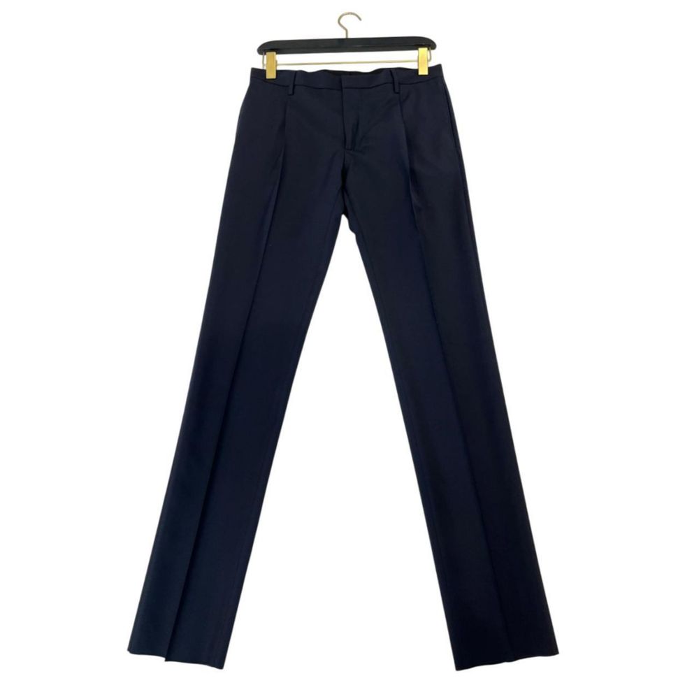 Valentino Blue Virgin Wool Trouser for Elevated Style