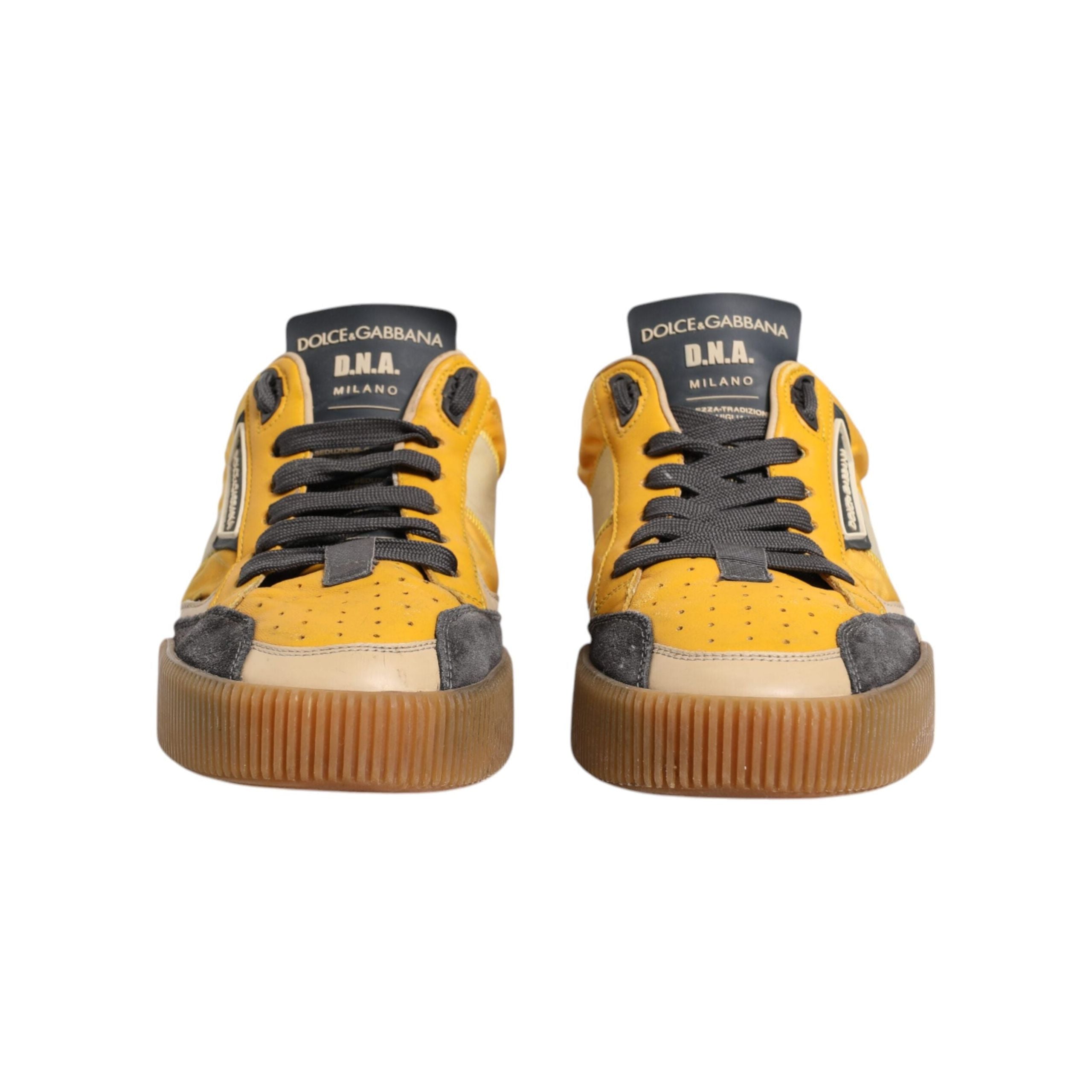 Dolce & Gabbana Multicolor Leather DNA Sneakers Shoes