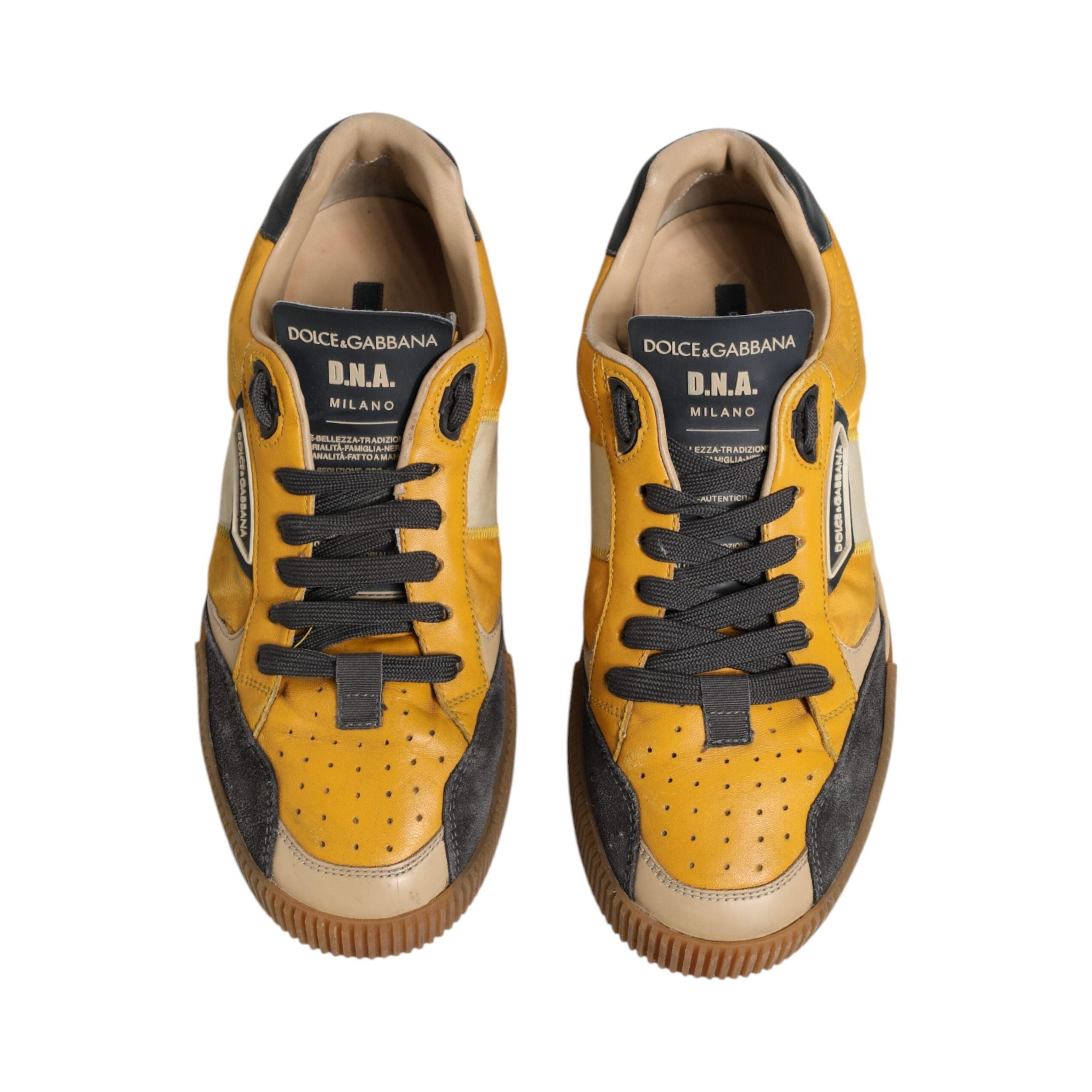 Dolce & Gabbana Multicolor Leather DNA Sneakers Shoes