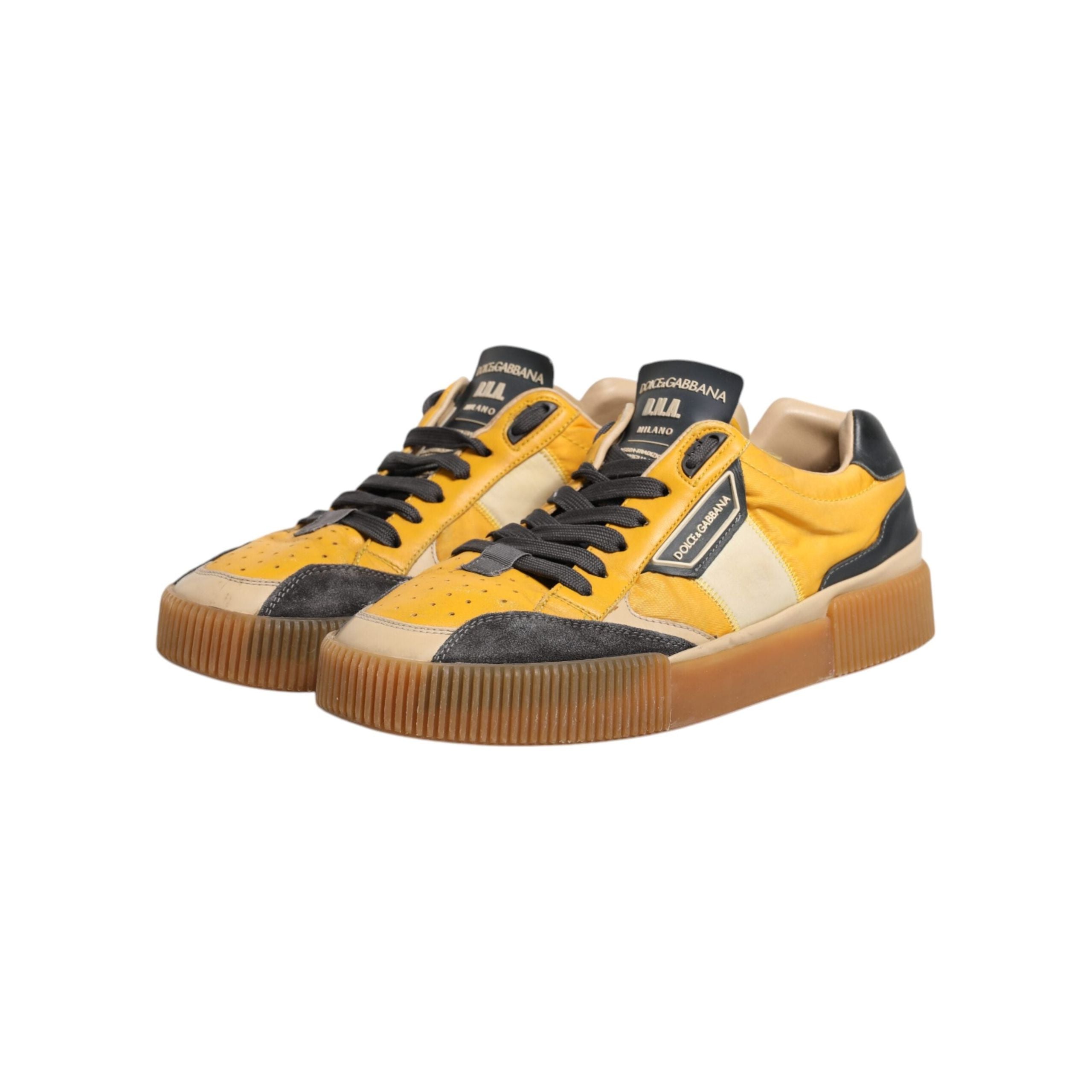 Dolce & Gabbana Multicolor Leather DNA Sneakers Shoes