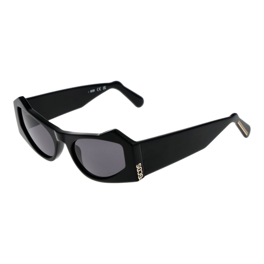 GCDS Black Acetate Sunglasses with Cat-Eye Silhouette
