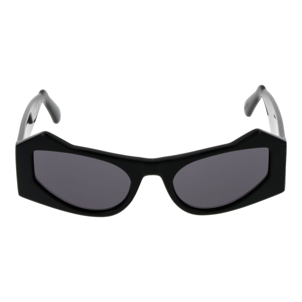 GCDS Black Acetate Sunglasses with Cat-Eye Silhouette