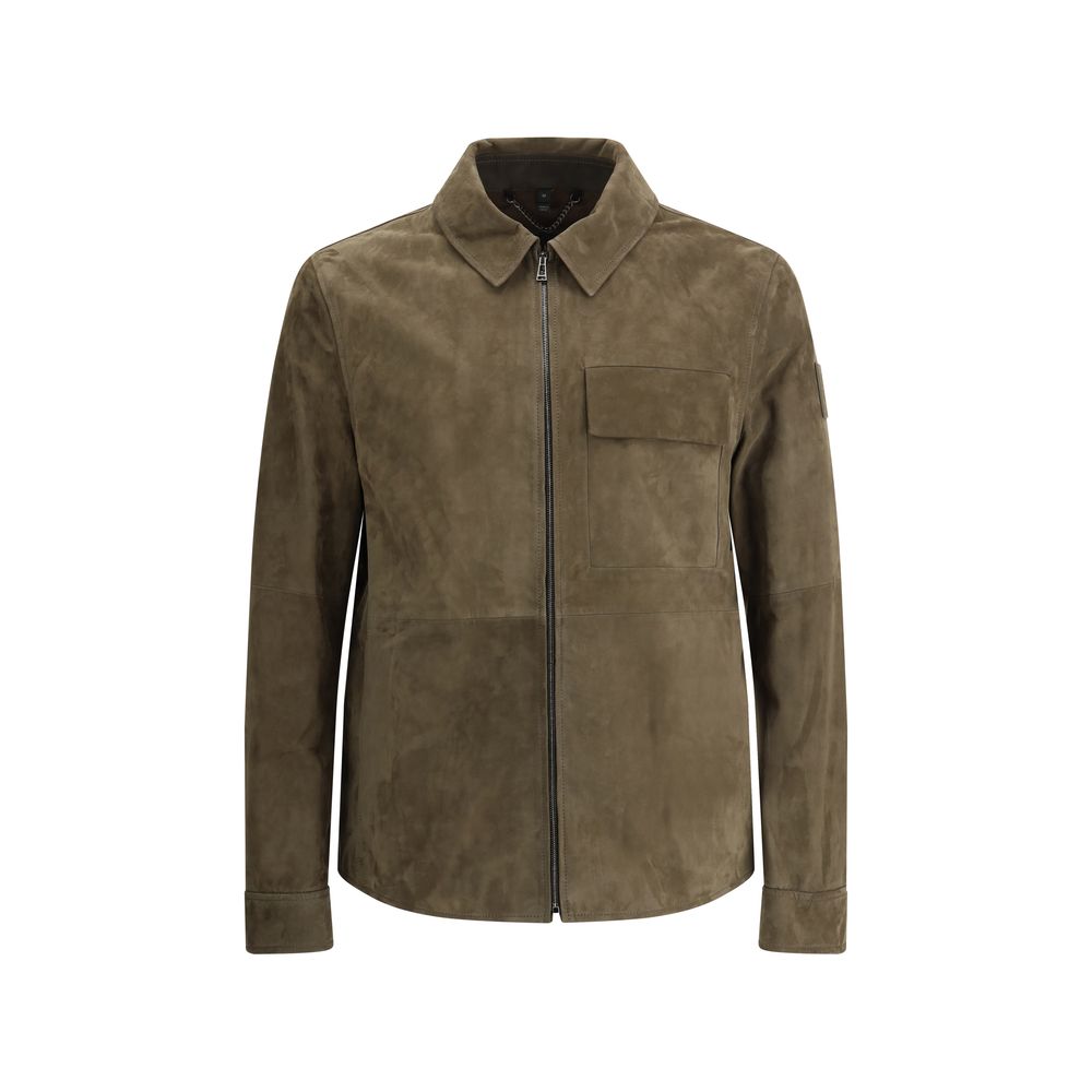 Belstaff Brown Suede Leather Jacket for Timeless Elegance