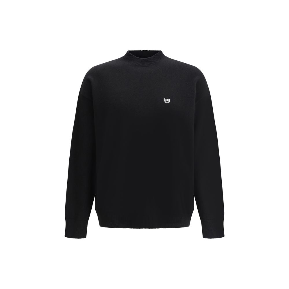 Balenciaga Grey Wool Sweater - Timeless Elegance Redefined