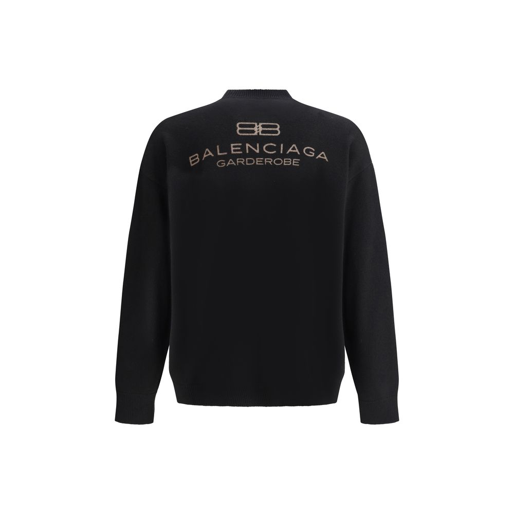 Balenciaga Grey Wool Sweater - Timeless Elegance Redefined