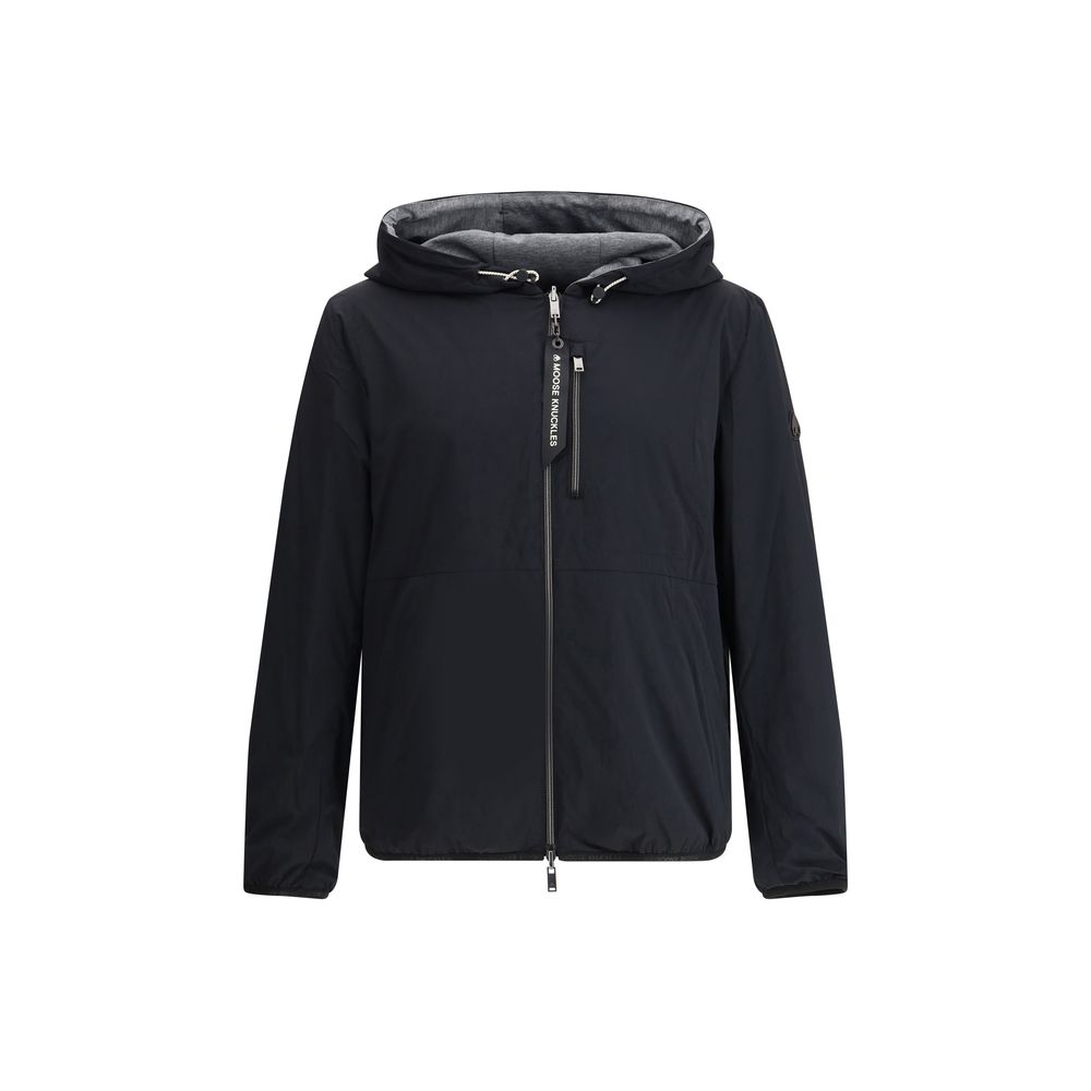 Moose Knuckles Black Waterproof Fabric Dominion Jacket