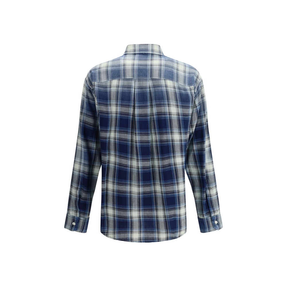 Dsquared² Blue Cotton Check Shirt for Elevated Casual Style