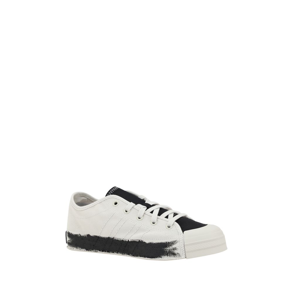 Y-3 White Leather Nizza Sneakers: Sophisticated Streetwear Essentials