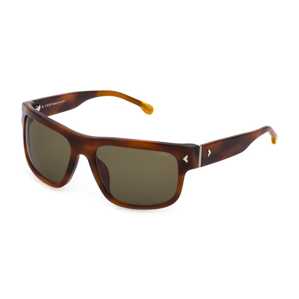 Lozza Brown Acetate Sunglasses for Timeless Elegance