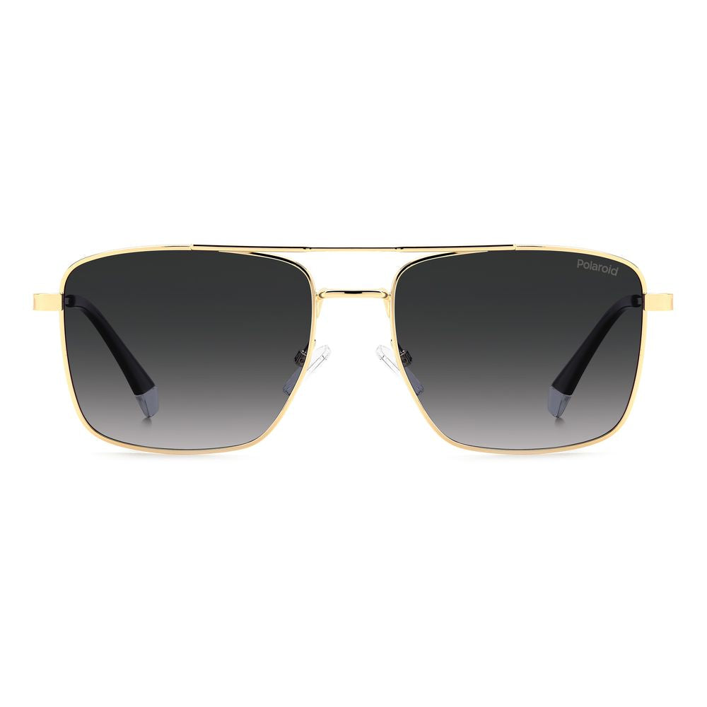 Polaroid Gold Metal Sunglasses with Distinctive Design