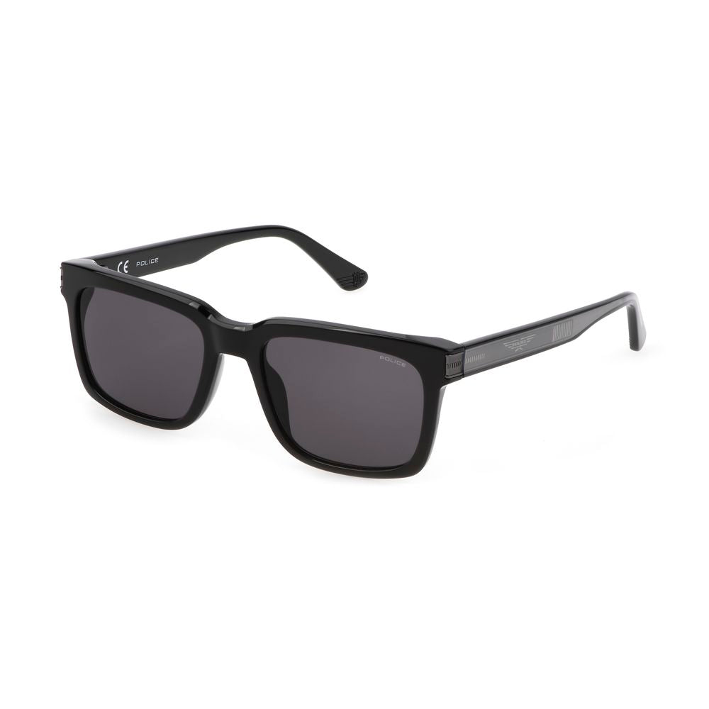Police Black Black Acetate Sunglasses for Timeless Elegance