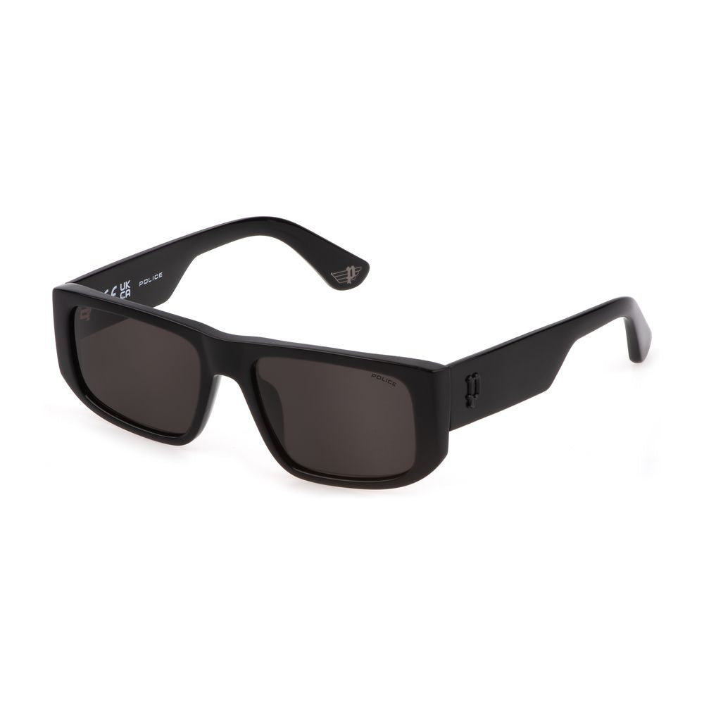 Police Black Black Acetate Sunglasses for Timeless Elegance