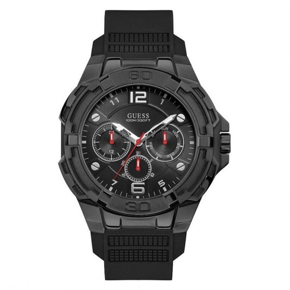 Guess Black Silicone Watch - Timeless Elegance Redefined