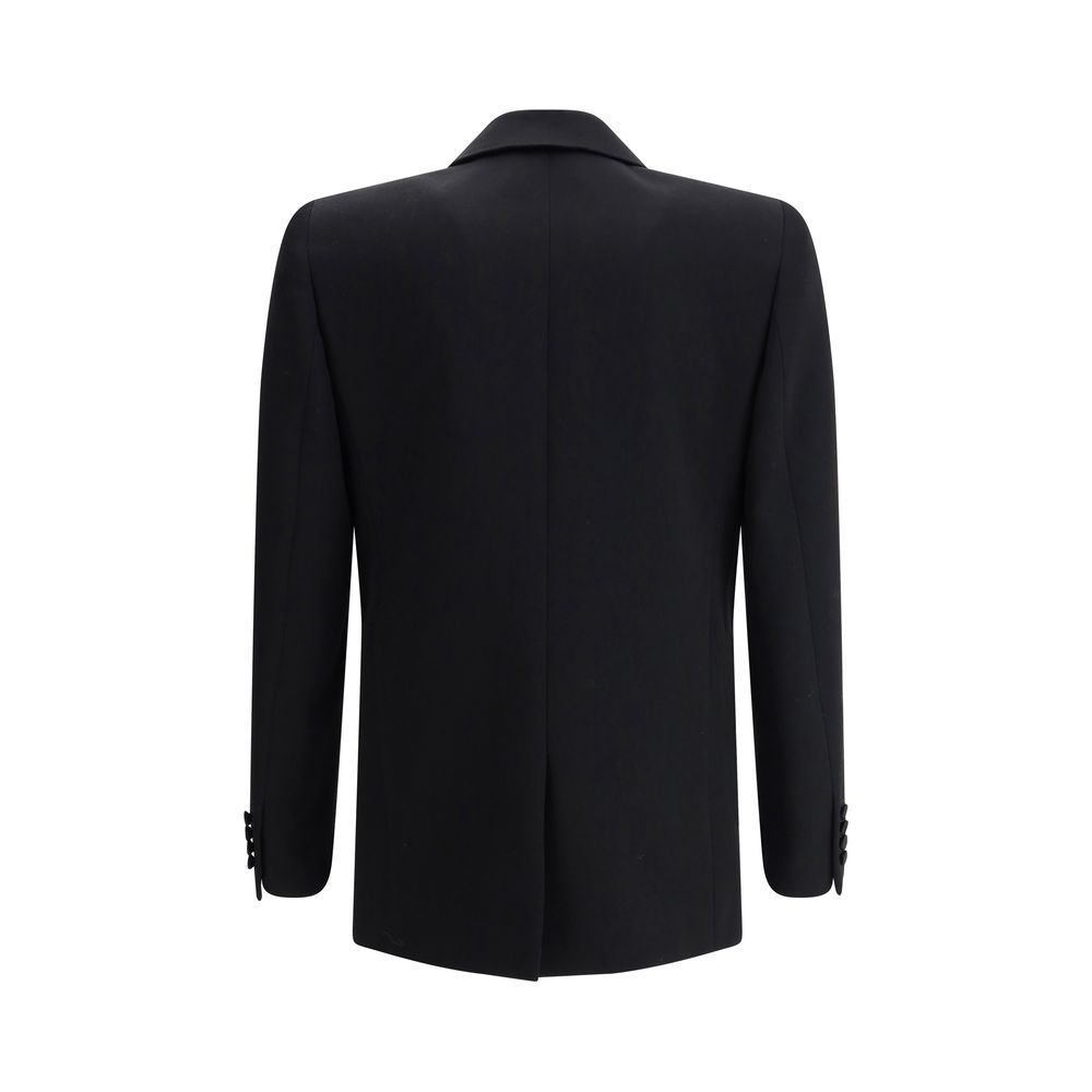 Saint Laurent Navy Wool Blazer Crafted for Timeless Sophistication