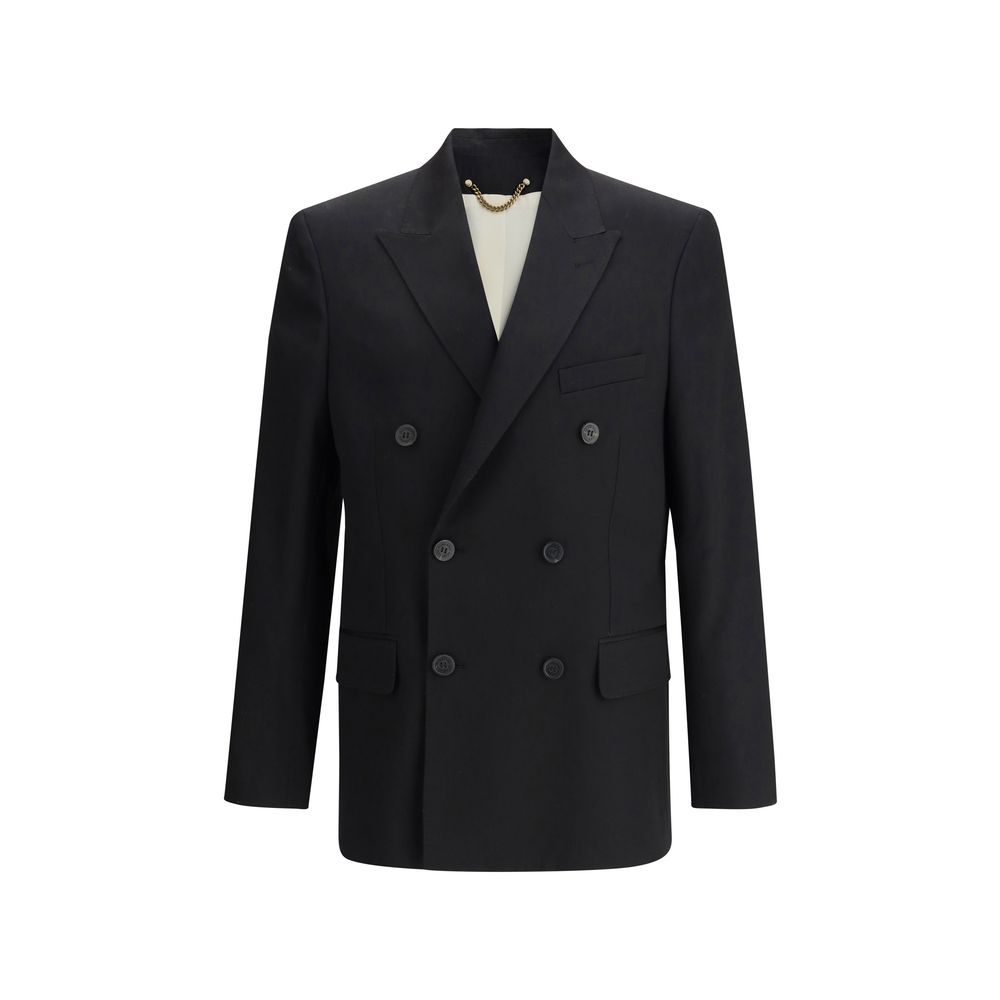 Golden Goose Navy Wool Double-breasted Blazer for Timeless Elegance