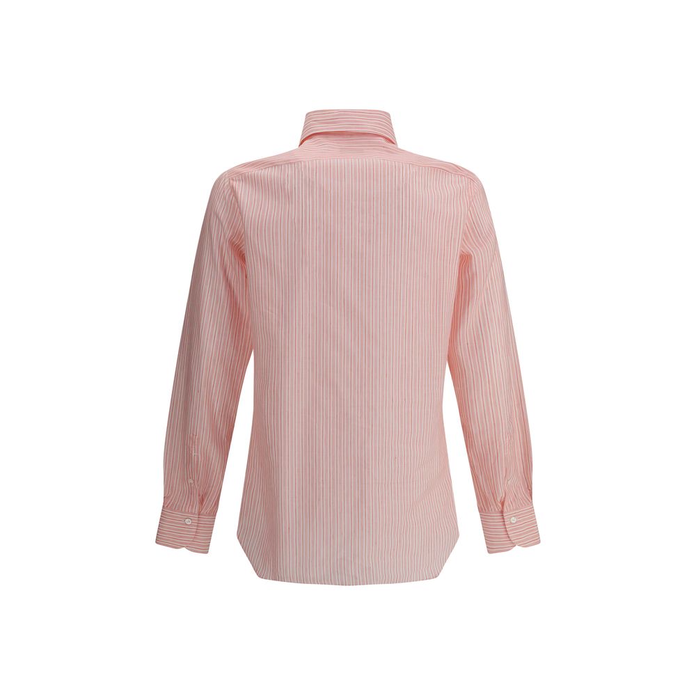 Finamore Blue Striped Shirt in Exquisite Italian Cotton