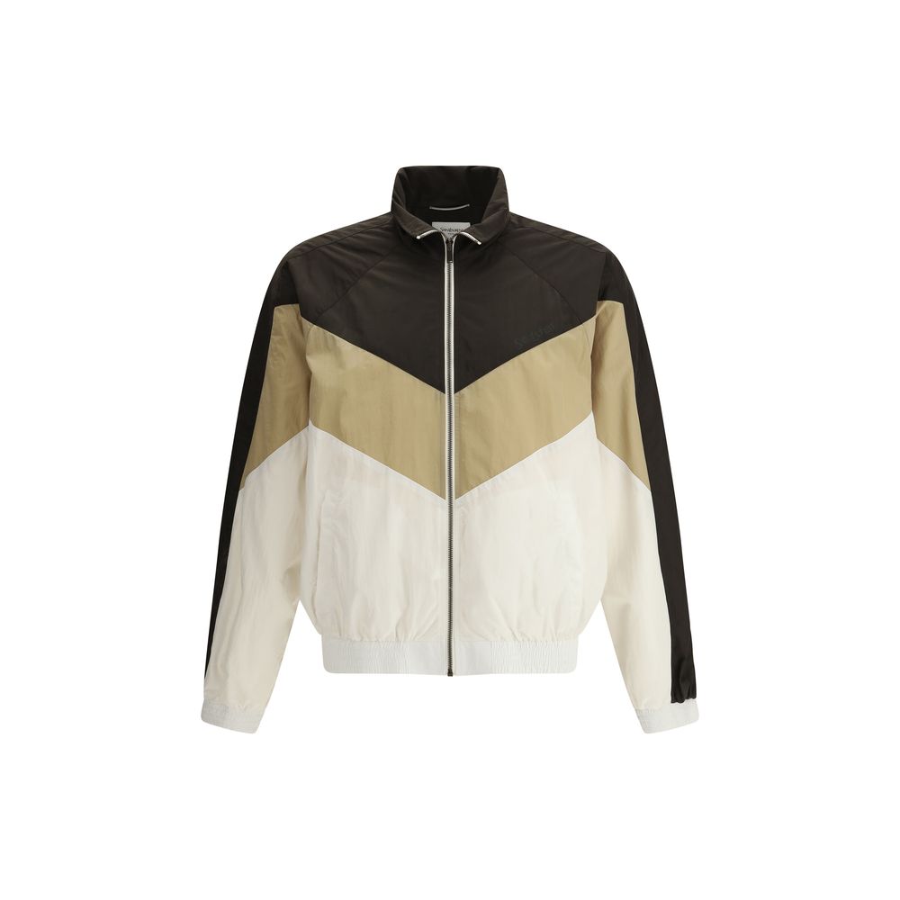 Saint Laurent Black Cotton Veste De Sport Decou Jacket