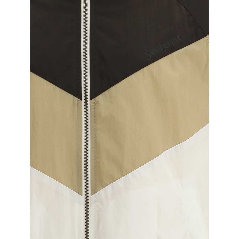 Saint Laurent Black Cotton Veste De Sport Decou Jacket