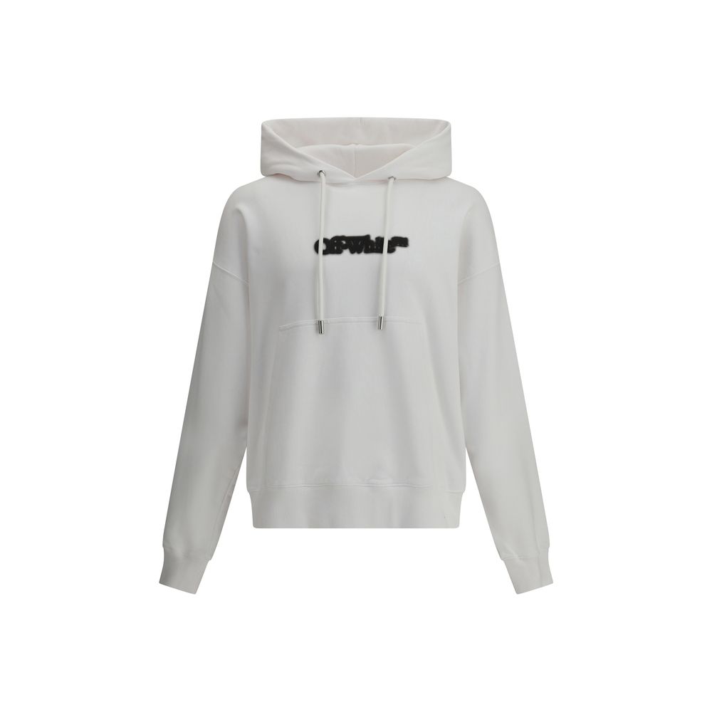 Off-White Black Cotton Hoodie for Elevated Streetwear Style