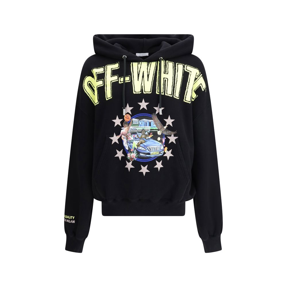 Off-White Fresco Cotton Hoodie for Urban Sophistication