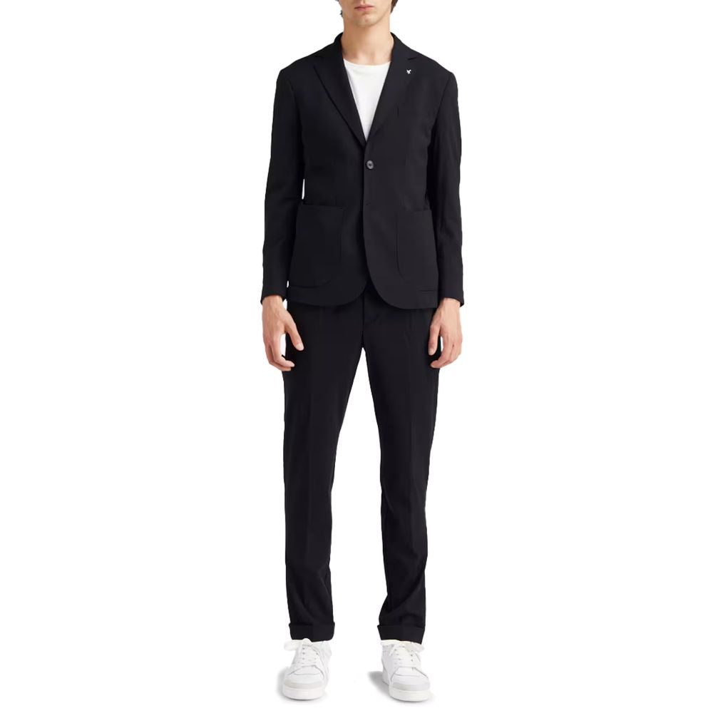 AT.P.CO Blue Nylon Suit - Contemporary Elegance Redefined