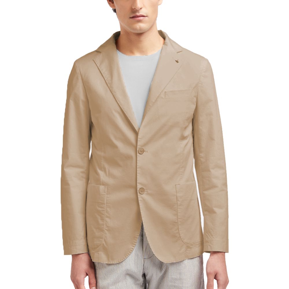 AT.P.CO Beige Cotton Blazer for Timeless Elegance