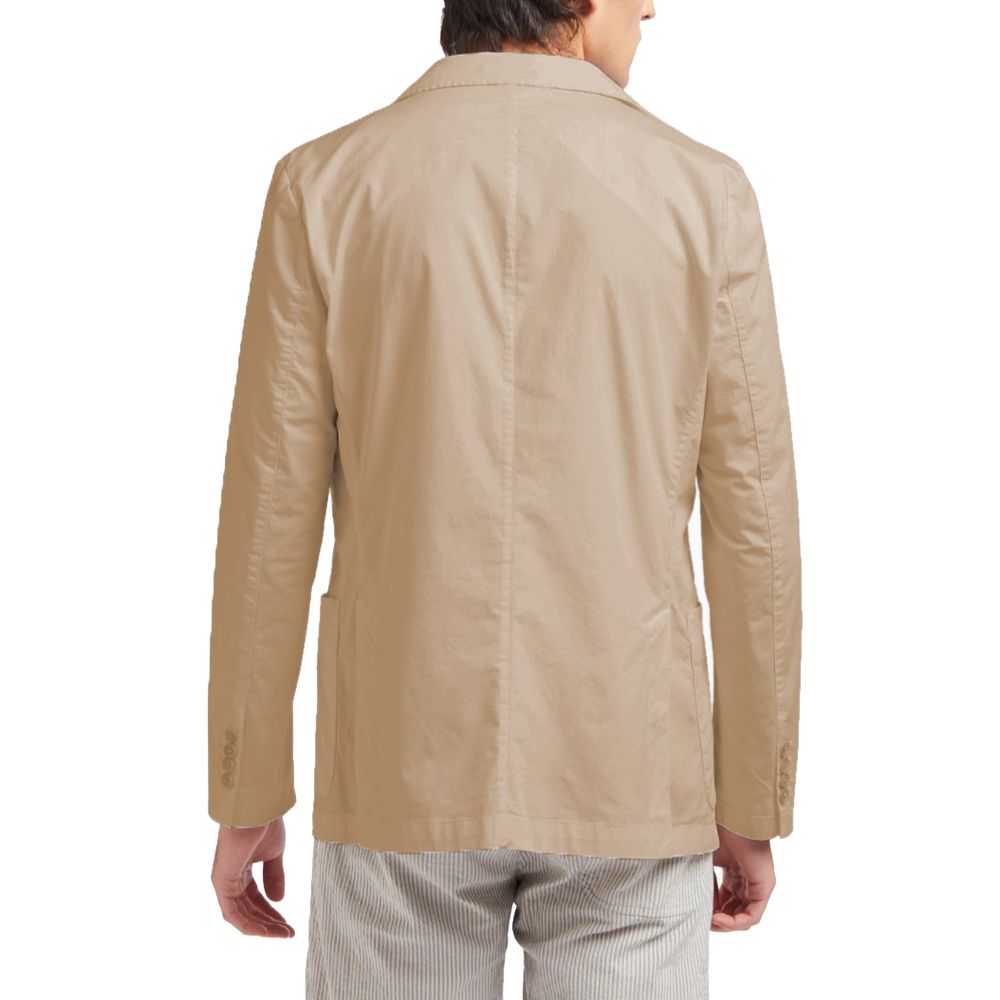 AT.P.CO Beige Cotton Blazer for Timeless Elegance