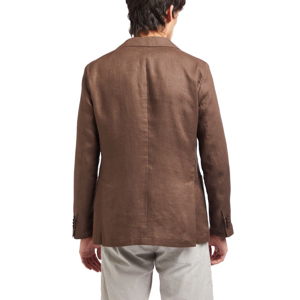 AT.P.CO Brown Linen Blazer for Effortless Sophistication