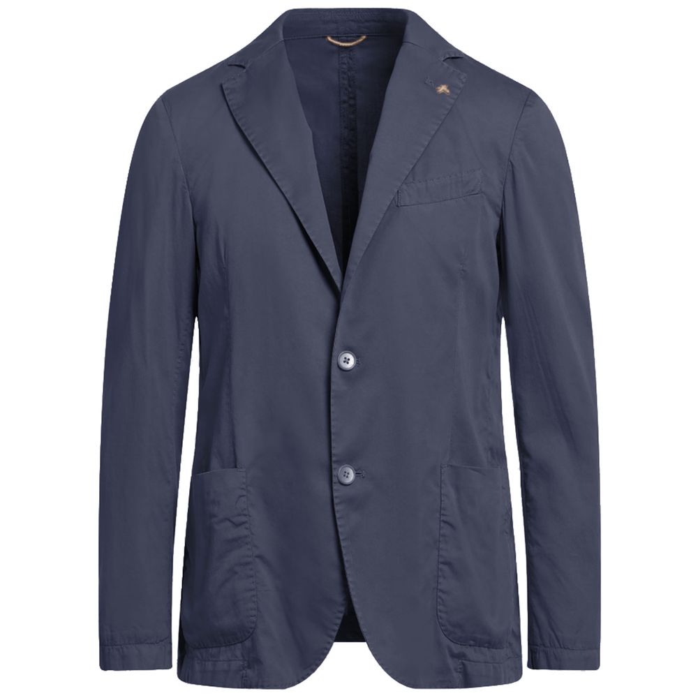 AT.P.CO Blue Cotton Blazer for Elegant Wardrobe Essentials