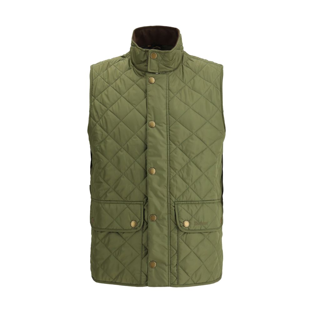 Barbour Navy Cotton Diamond Quilted Vest