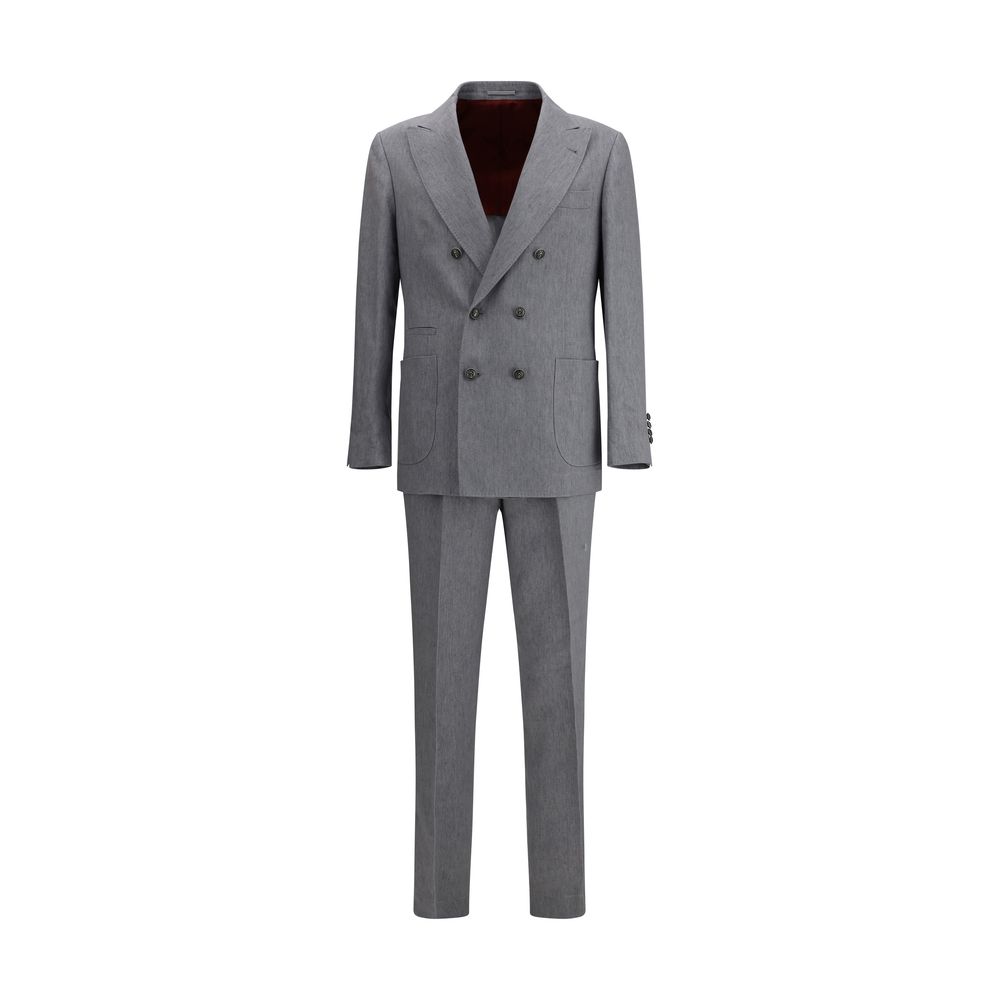 Brunello Cucinelli Beige Linen Suit for Elevated Wardrobe Elegance