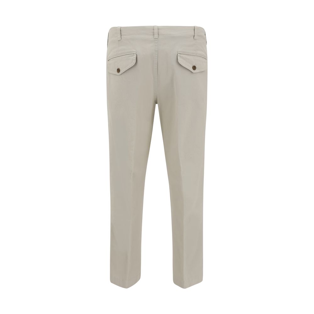 Germano Navy Cotton Pants for Elevated Everyday Elegance