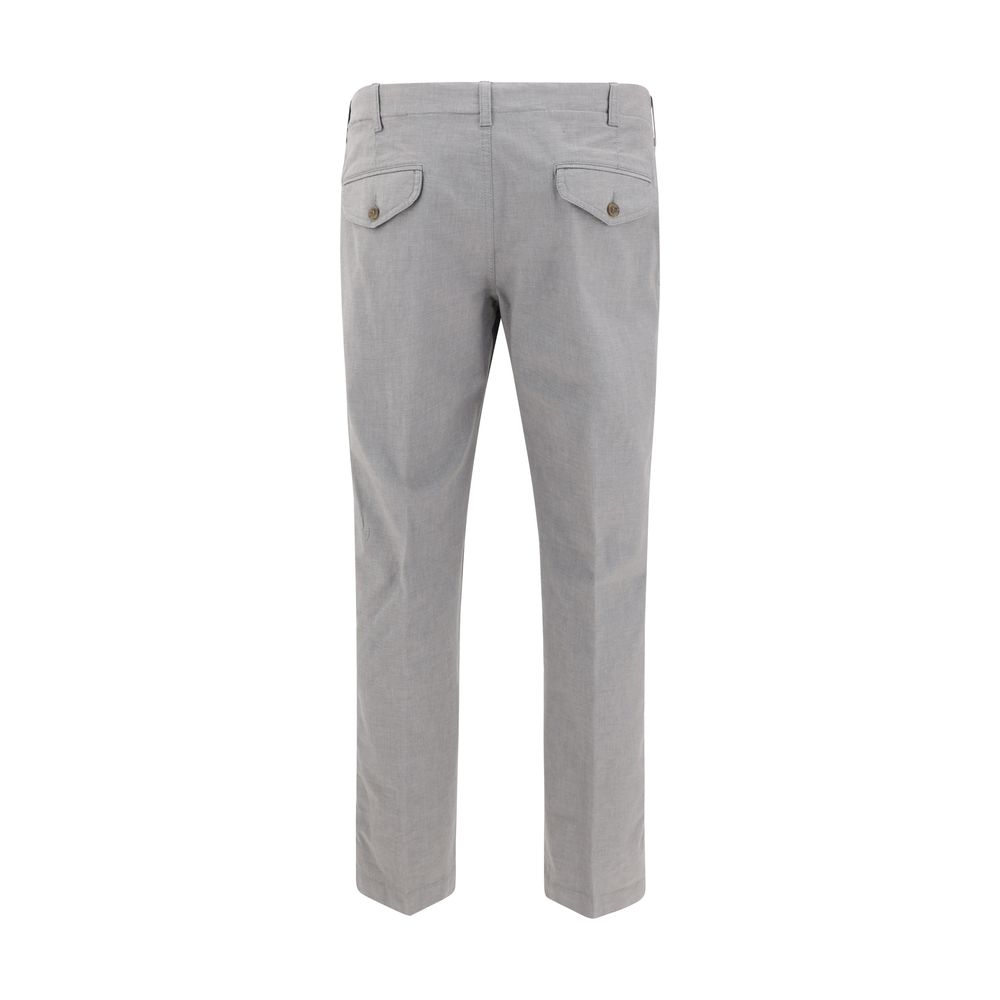 Germano Navy Cotton Pants - Effortlessly Chic Tailored Elegance