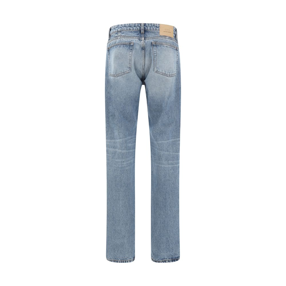 Ami Paris Indigo Denim Classic Fit Jeans for Effortless Elegance