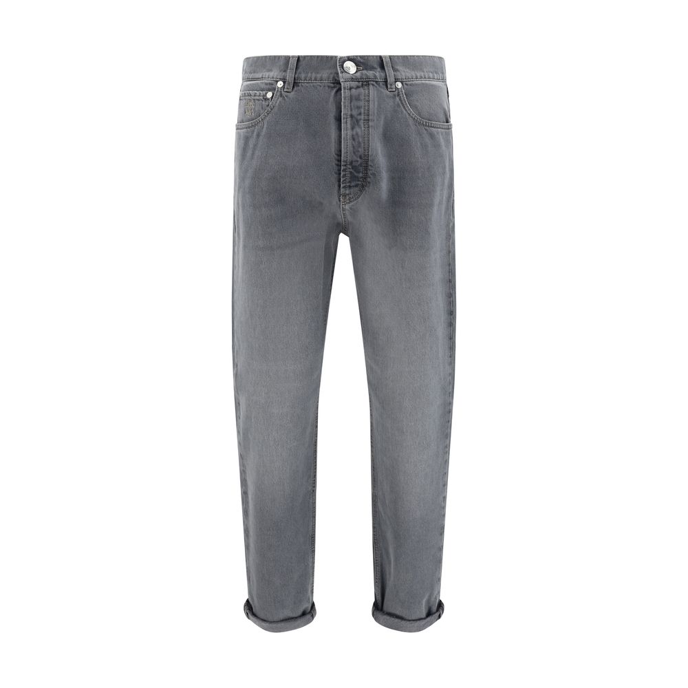Brunello Cucinelli Blue Cotton Jeans: Timeless Elegance Redefined