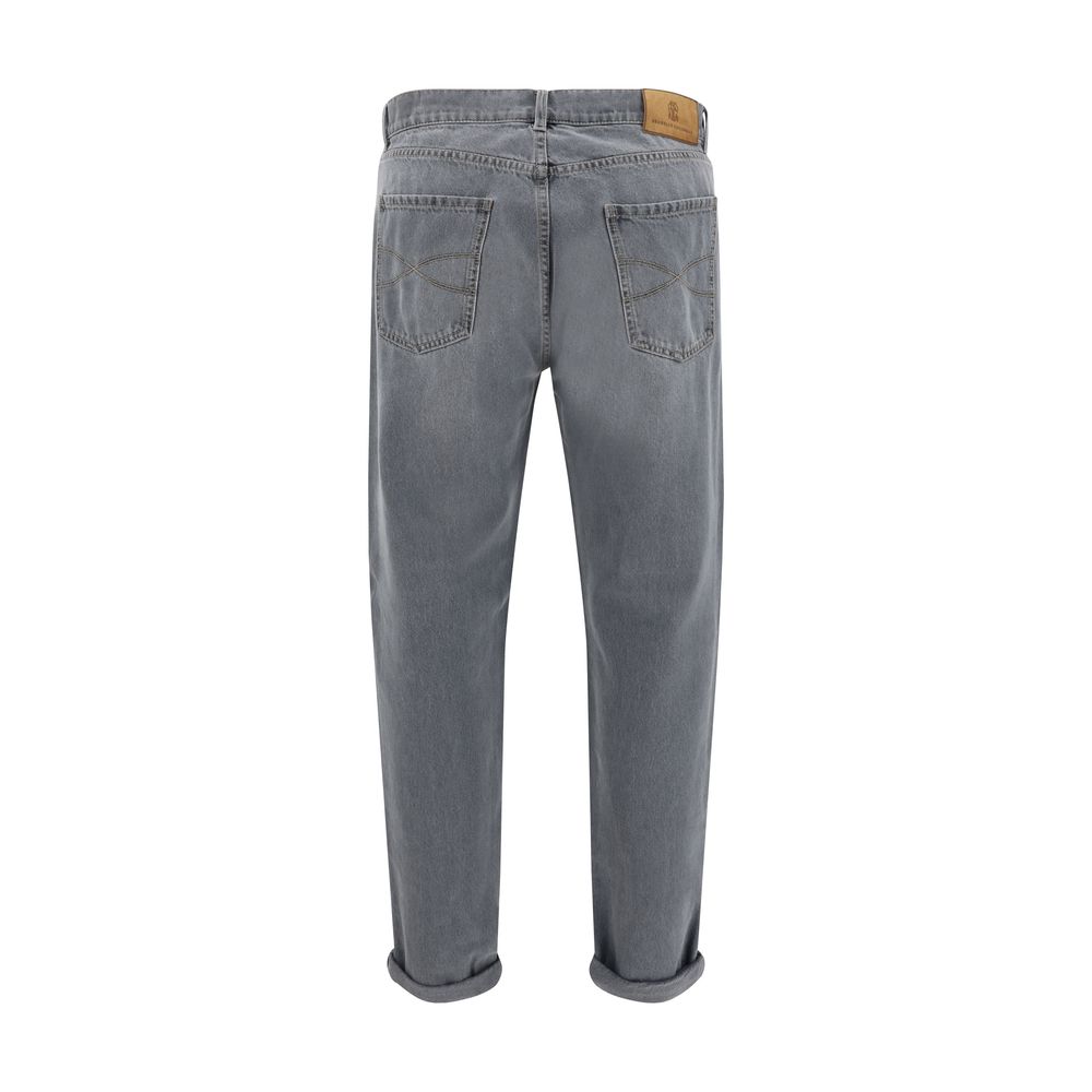 Brunello Cucinelli Blue Cotton Jeans: Timeless Elegance Redefined