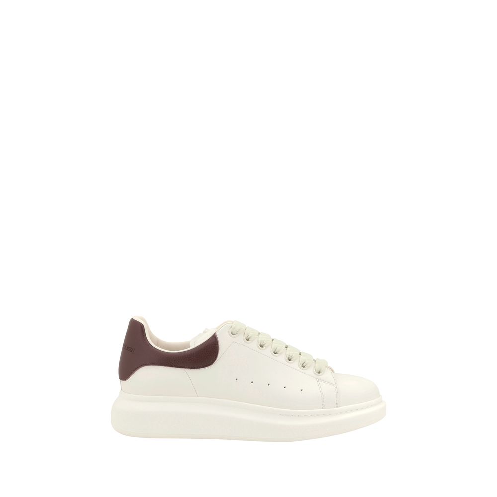 Alexander McQueen White Leather Sneaker with Iconic Platform Sole