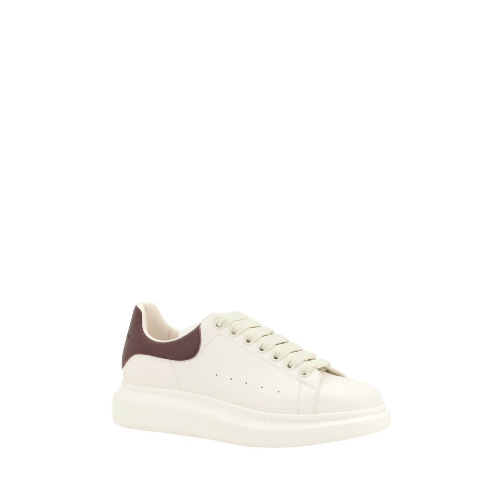 Alexander McQueen White Leather Sneaker with Iconic Platform Sole