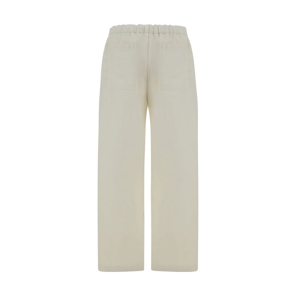 Ferragamo Beige Linen Cargo Pants with Elegant Design and Craftsmanship