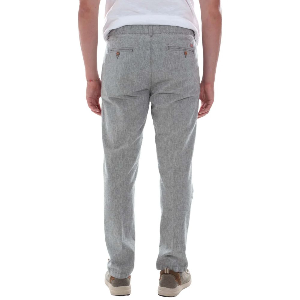 Yes Zee Gray Cotton Trouser for Sophisticated Style