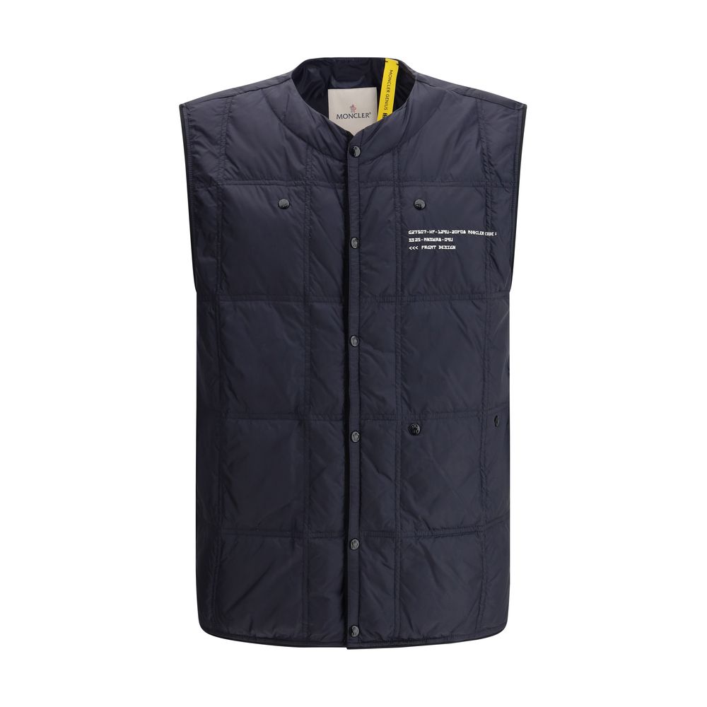 Moncler Black Nylon Vaile Vest in Luxe Minimalist Design