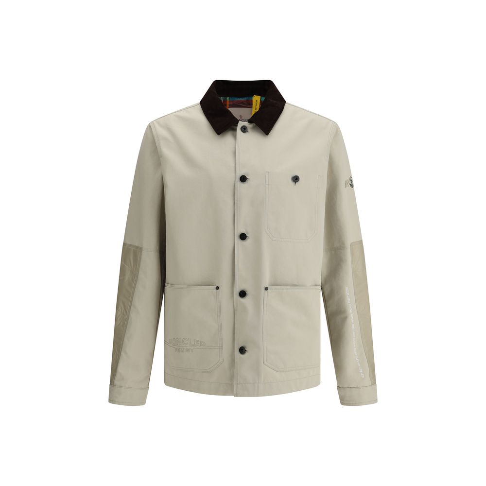 Moncler Olive Green Cotton Geike Shirt Jacket