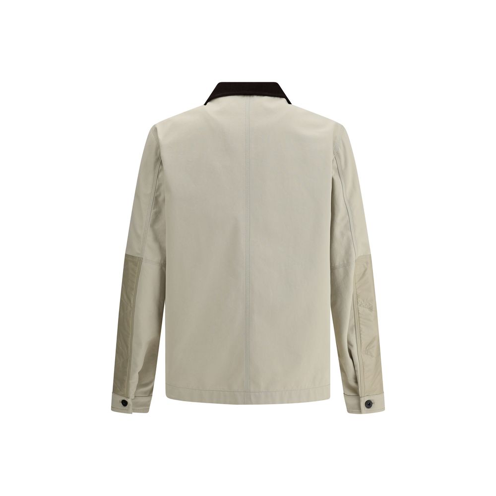 Moncler Olive Green Cotton Geike Shirt Jacket