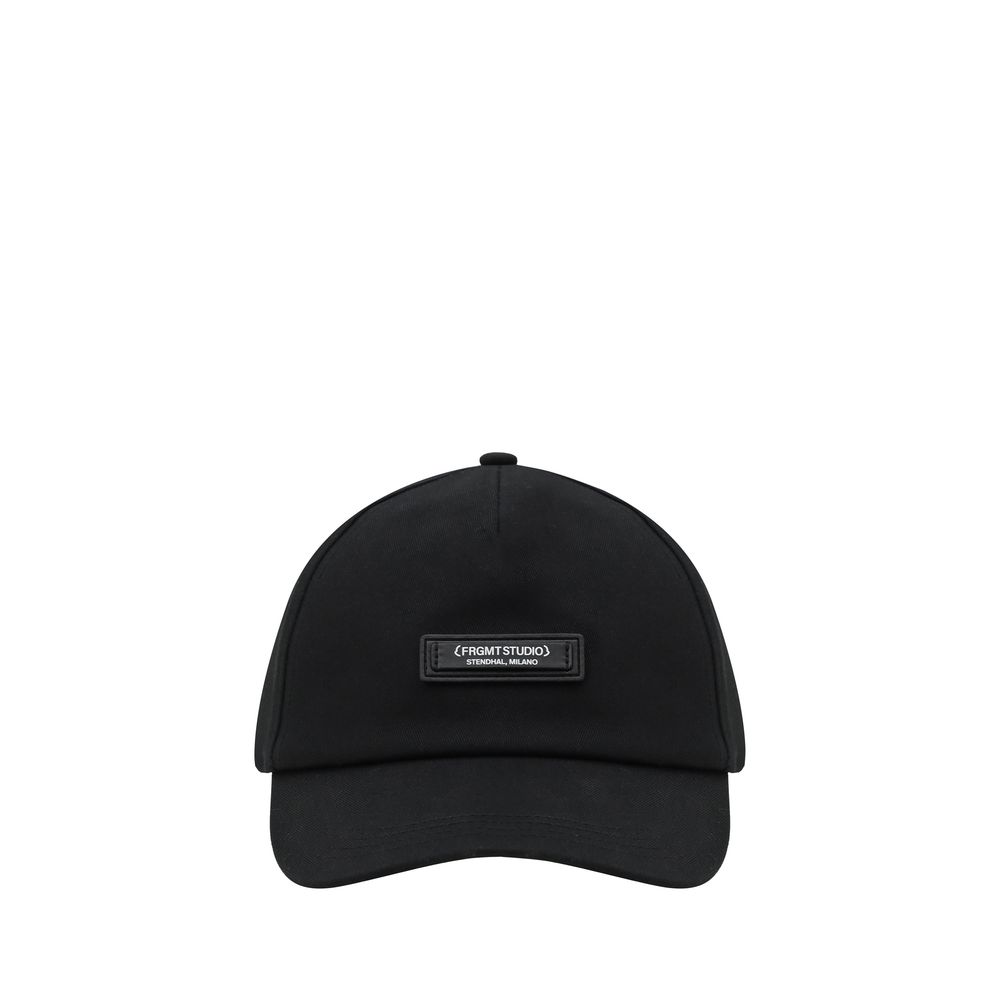 Moncler Black Premium Cotton Gabardine Baseball Cap