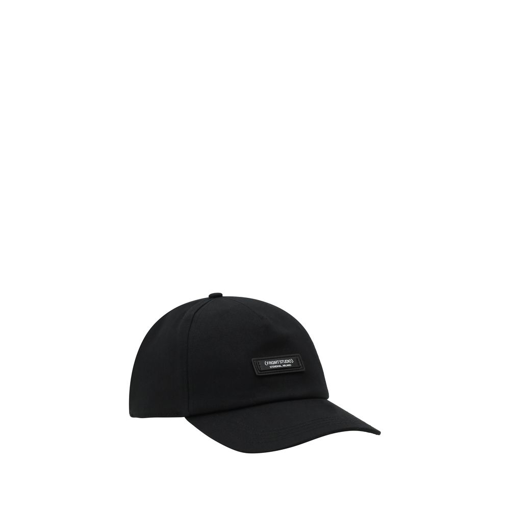 Moncler Black Premium Cotton Gabardine Baseball Cap