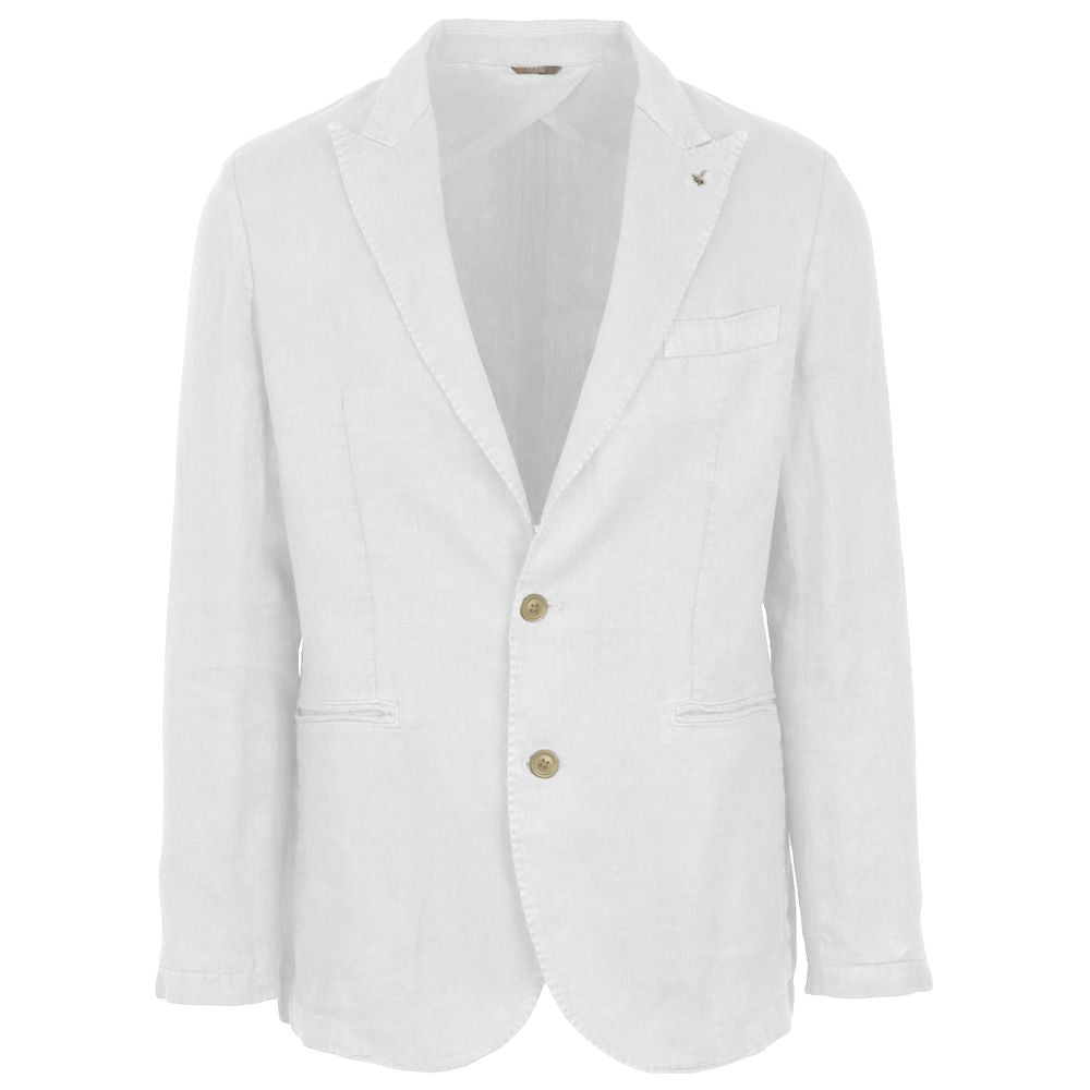 AT.P.CO White Linen Blazer for Effortless Elegance