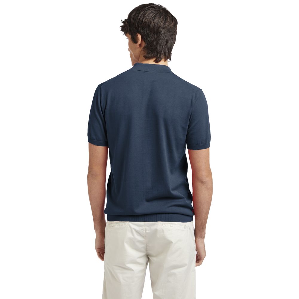AT.P.CO Blue Cotton Polo Shirt for Effortless Elegance