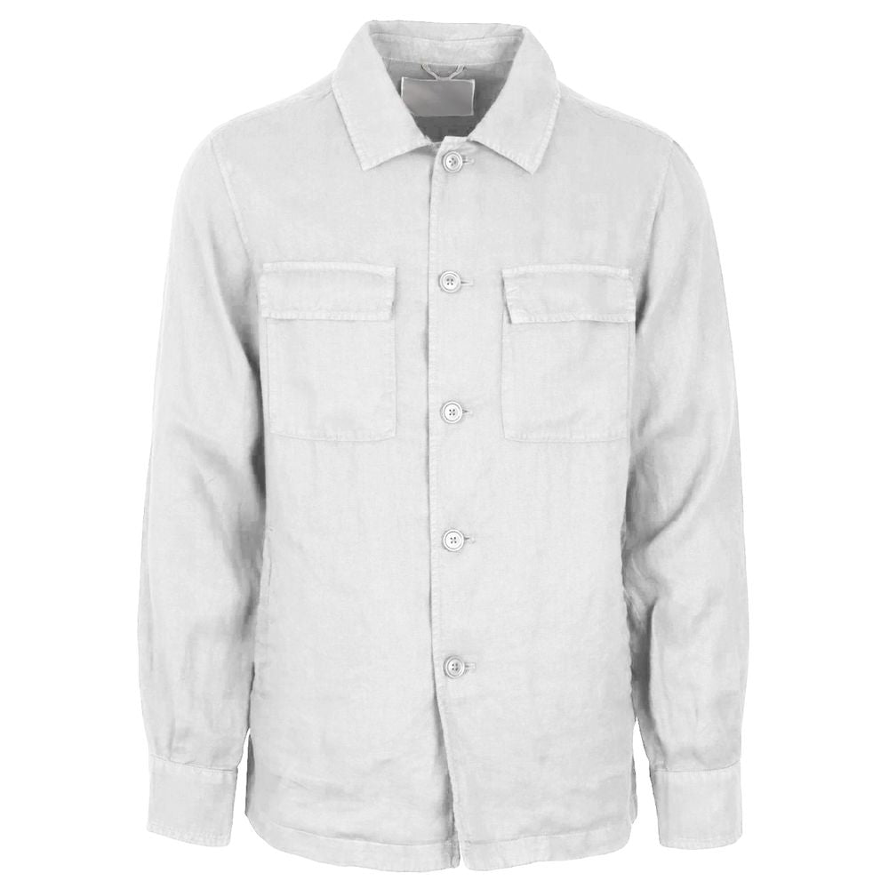 AT.P.CO White Linen Shirt - Effortless Sophistication